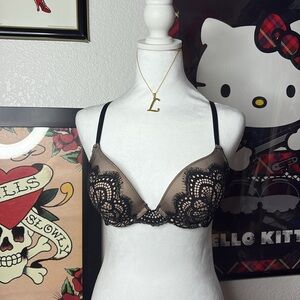 Black Lace VS Dream Angels Push Up Bra